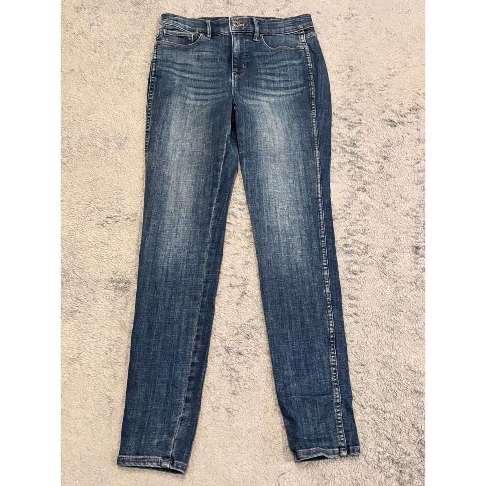 White House Black Market Everyday Soft Skinny Jeans Blue 2 Extra High Rise